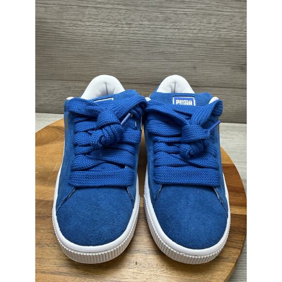 Men 5 Puma Suede XL Suede Blue Trainers - Picture 3 of 9